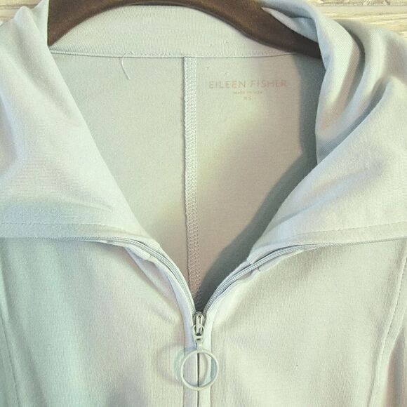 Eileen Fisher Full Zip Up SZ XS Sweater Women's Baby Blue Athletic - Picture 2 of 6